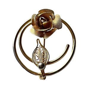 Vintage Sarah Coventry Circle Rose Gold Tone Brooch